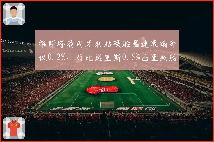 维斯塔潘匈牙利站硬胎圈速衰减率仅0.2%，对比诺里斯0.5%凸显轮胎管理优势